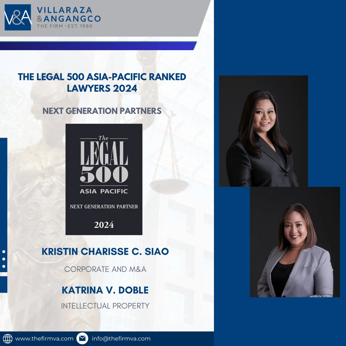 V&A Law Lawyers Recognized in Legal 500 Asia-Pacific Rankings 2024