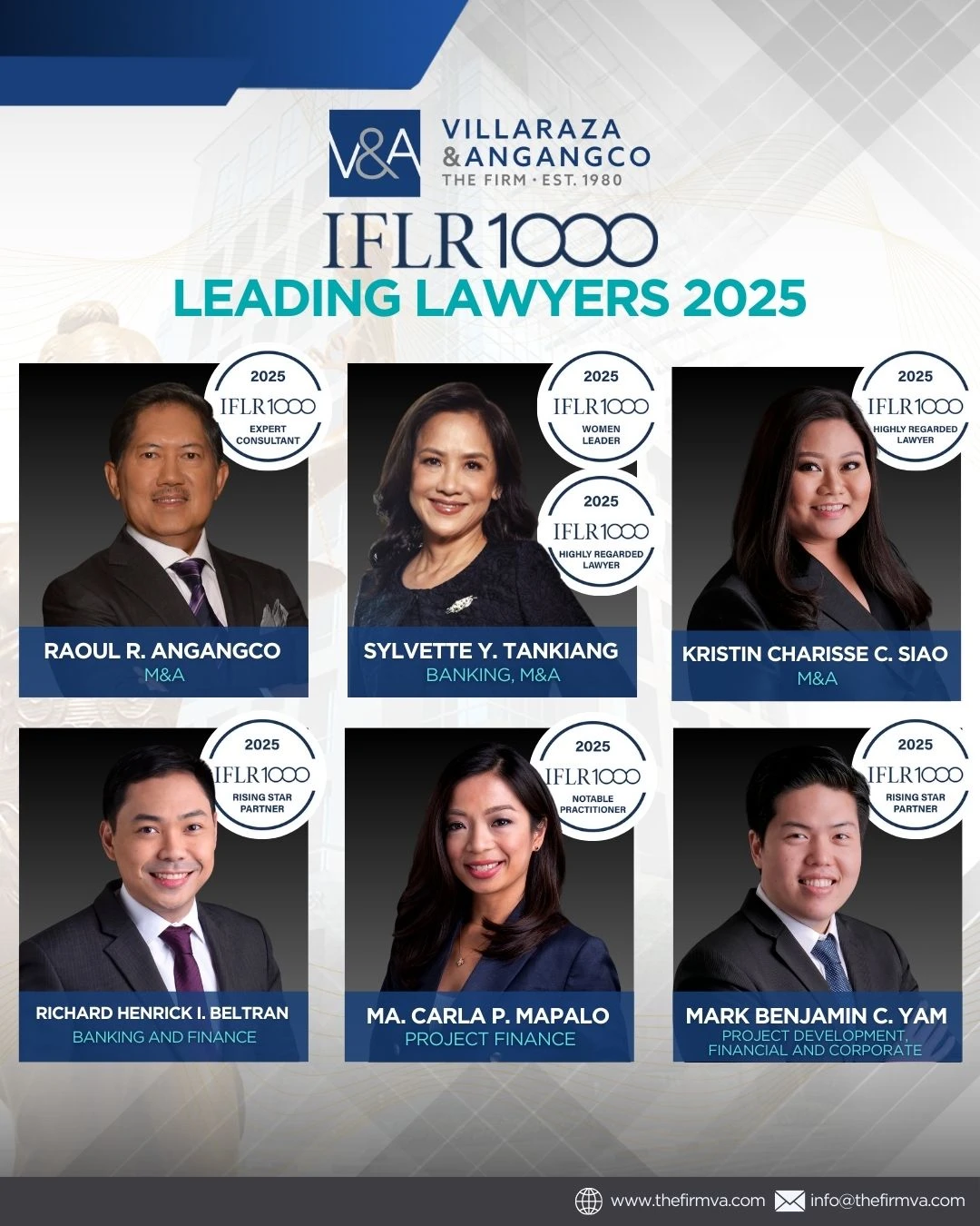 V&A Law Corporate and Commercial Law Partners Ranked as Leading Lawyers in the IFLR1000 2025