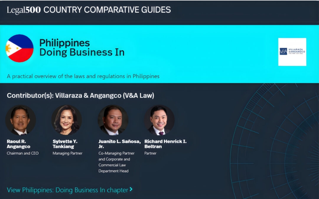 V&A Law Contributes Philippine Chapter of the Legal 500’s Doing Business In Country Comparative Guide 2026