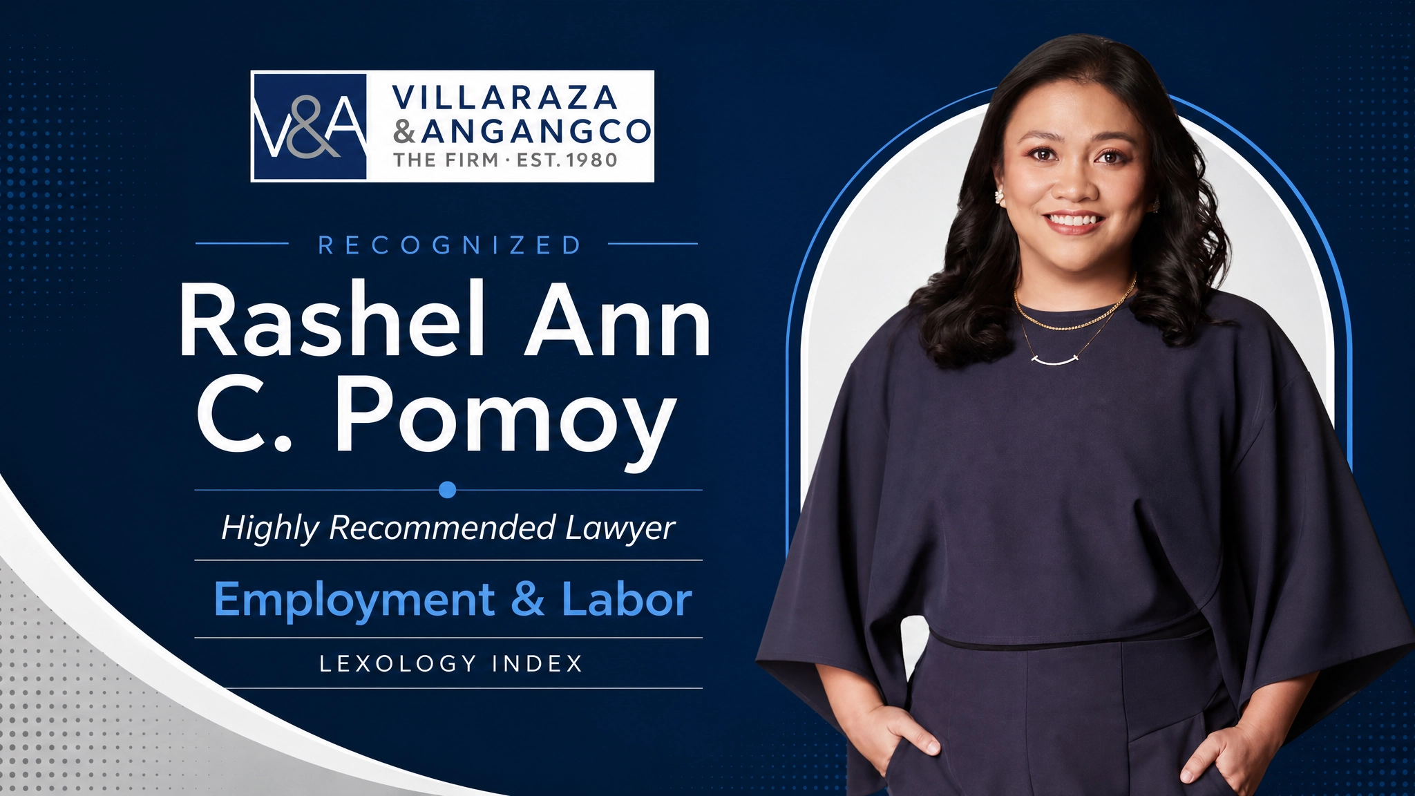 Rashel Ann C. Pomoy Recognized as Highly Recommended Lawyer