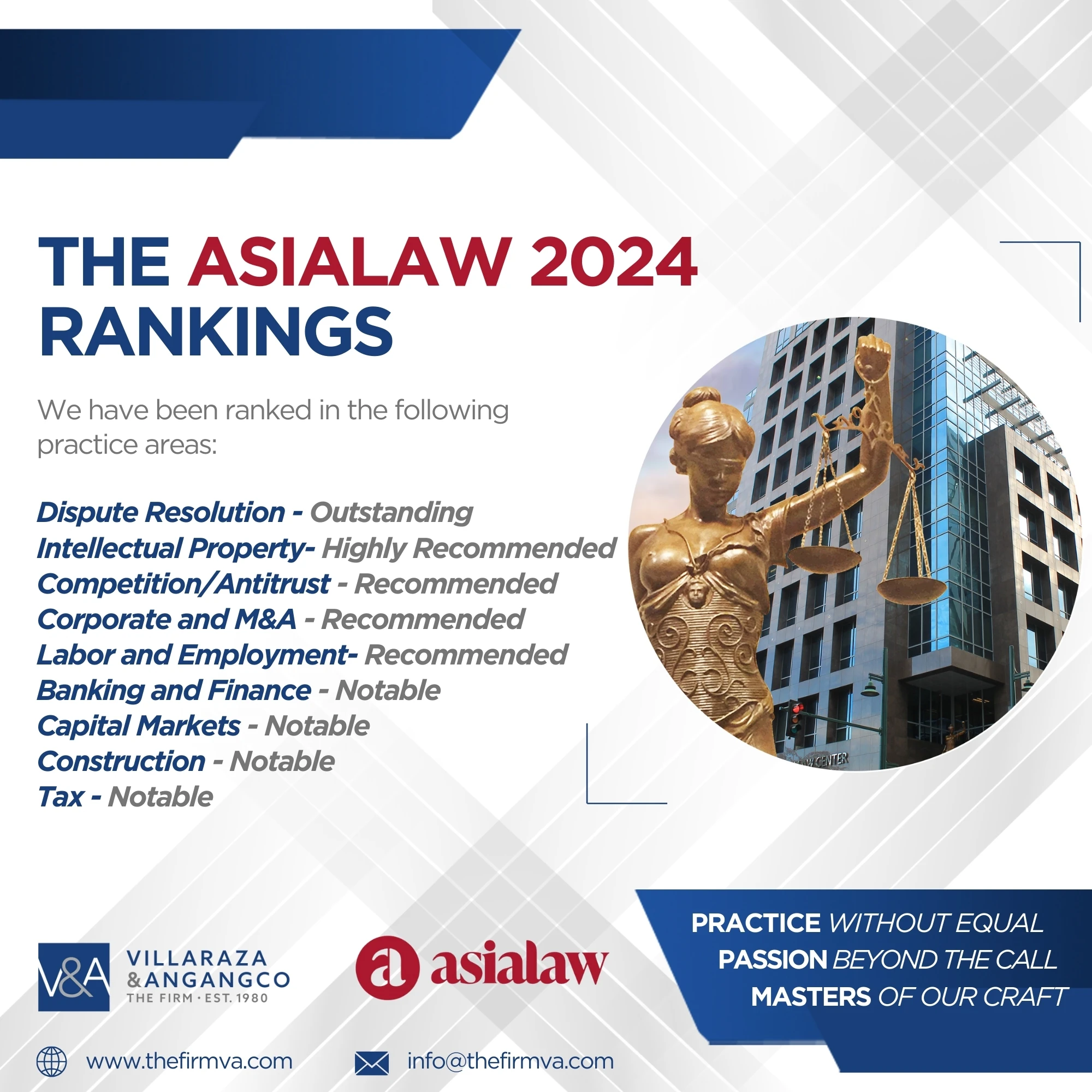 V&A Law Featured as Outstanding Firm in 2024 asialaw Rankings