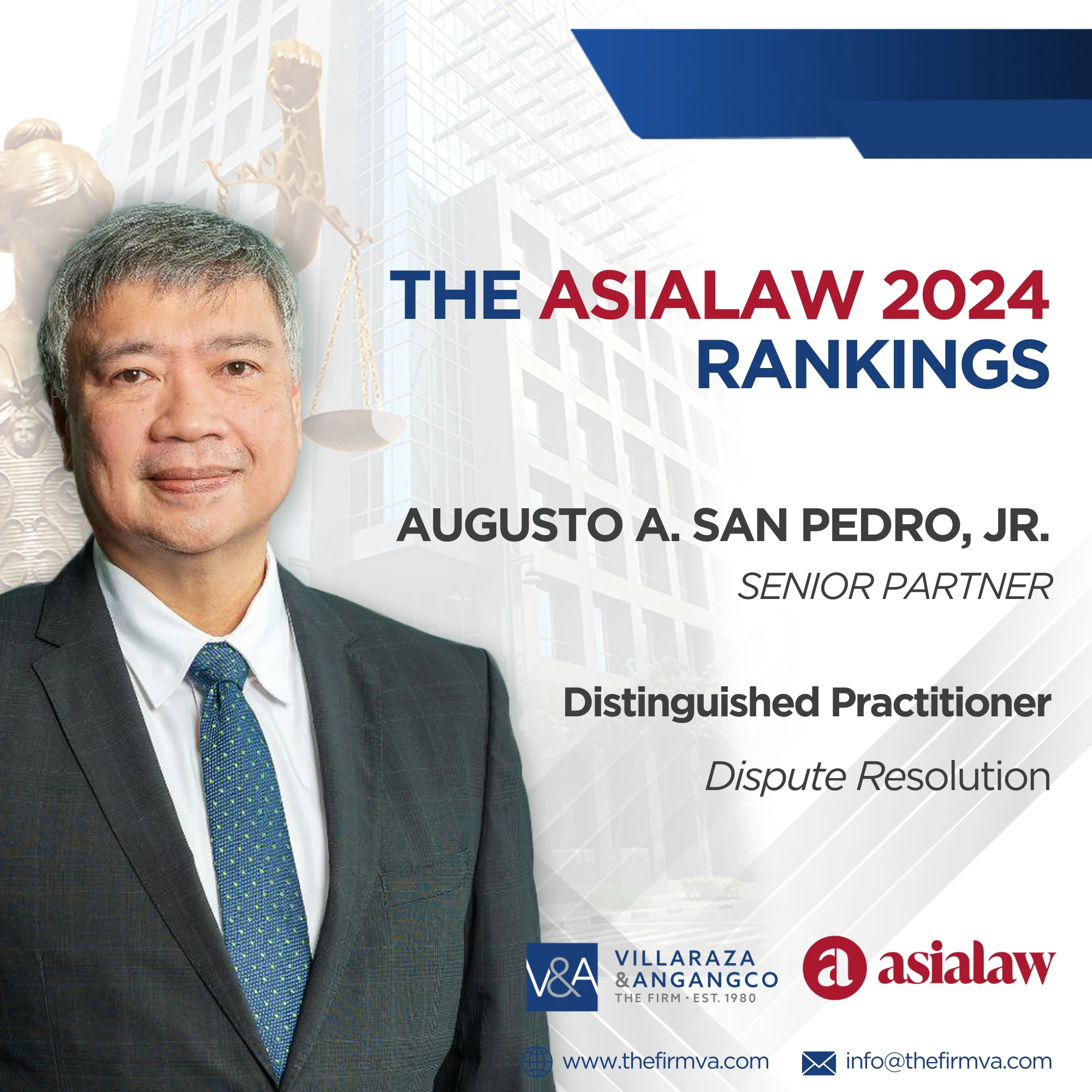 V&A Law Senior Partners Ranked in 2024 asialaw Rankings