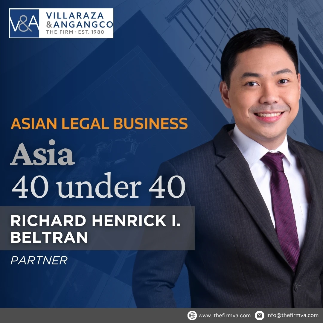 V&A Law’s Richard Henrick Beltran named among Asia’s Top 40 Under 40 Lawyers by Asian Legal Business (ALB)
