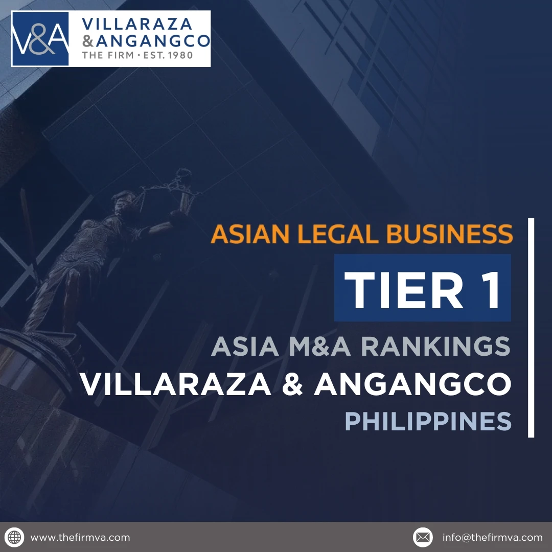 Villaraza & Angangco is a Top-Tier firm for M&A in the ALB Asia M&A Rankings: 2024