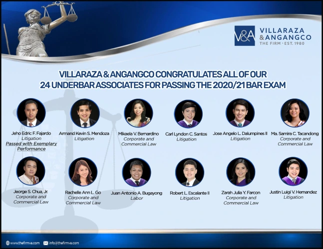 The Firm congratulates all of its 24 Underbar Associates for passing the 2020/21 Bar Exam