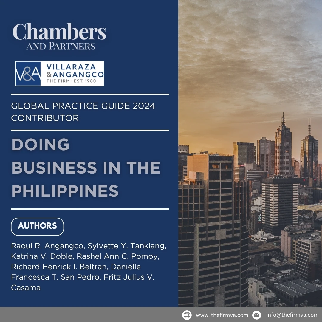 V&A Law is the 2024 Global Practice Guide Contributor for Doing Business in the Philippines