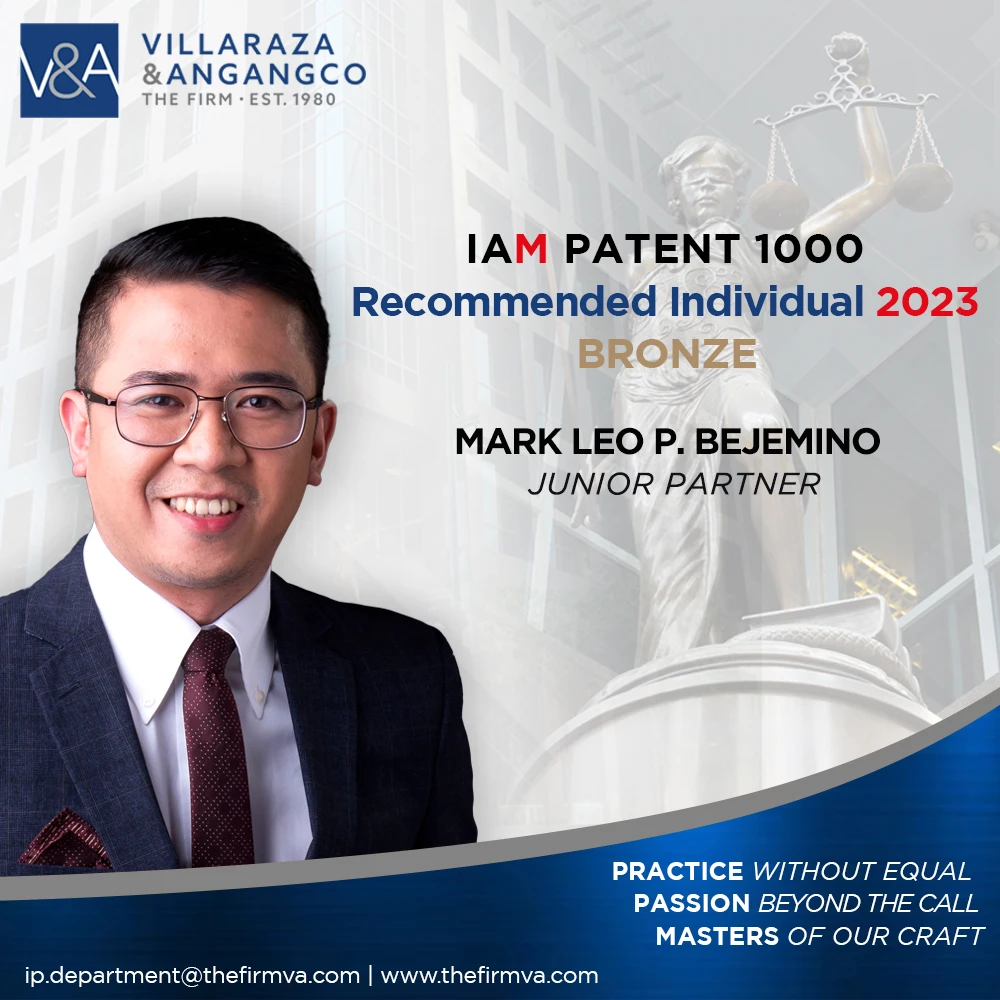 IAM Patent 1000 recognizes Villaraza & Angangco’s (V&A Law) Intellectual Property Department as a Silver-Tier Firm in the Philippines for 2023