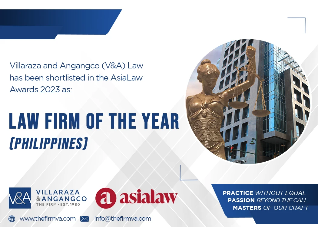 V&A Law shortlisted as Philippine Law Firm of the Year in the Asialaw Awards for 2023