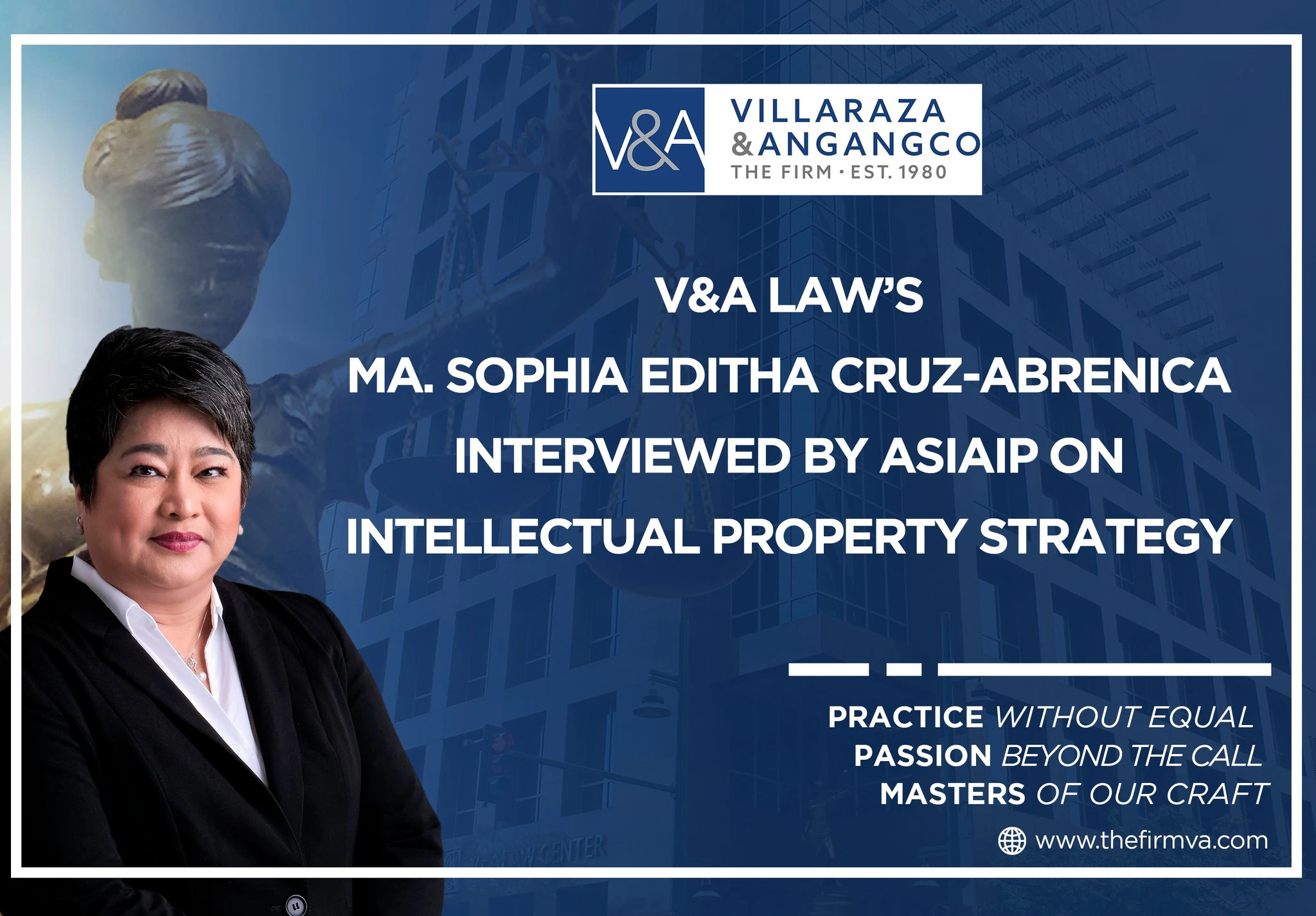 V&A Law’s Ma. Sophia Editha Cruz-Abrenica interviewed by AsiaIP on Intellectual Property Strategy